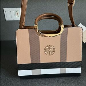 Stylish Brown and Black Satchel